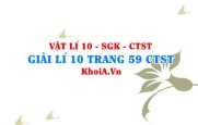 Giải Vật lí 10 trang 59 Chân trời Sáng tạo